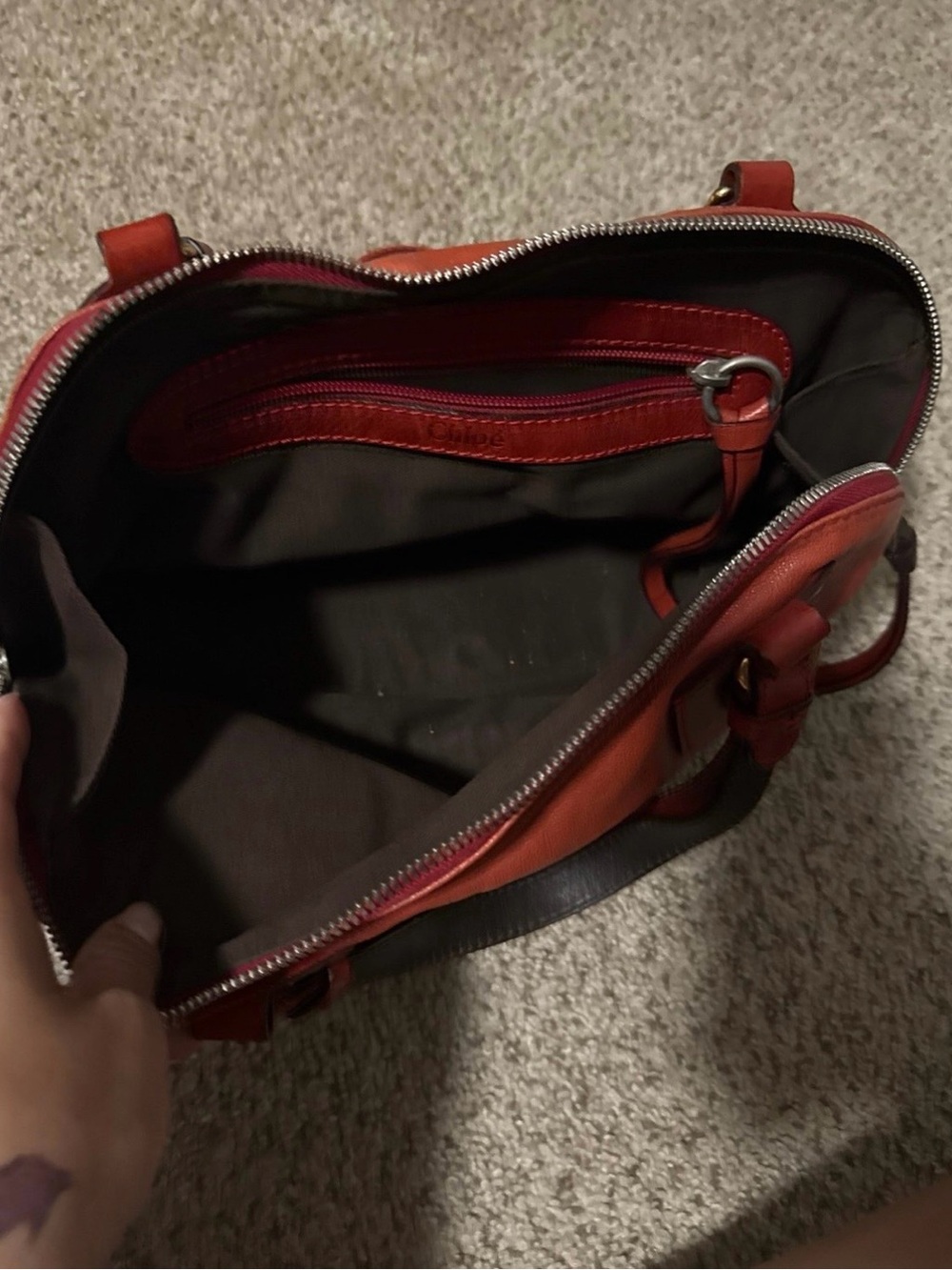 Vintage Chloe Kerala Shoulder Bag in Burnt Orange - Picture 7 of 9